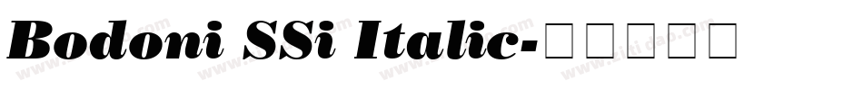 Bodoni SSi Italic字体转换